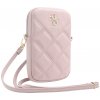 Guess PU Quilted 4G Metal Logo Wallet Phone Bag Zipper ružové Guess PU Quilted 4G Metal Logo Wallet Phone Bag Zipper ružové