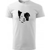 Border kólia obrys hlavy - Tričko extra veľké (5-8XL) - 5XL ( Biela ) Border kólia obrys hlavy - Tričko extra veľké (5-8XL) - 5XL ( Biela )