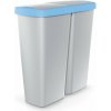 Prosperplast COMPACTA Q DUO popolavý so svetlo modrým vekom 50 l