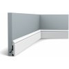 ORAC Decor, ORAC podlahová lišta SX165 2 m, 2000x69x11 mm, biela ORAC Decor, ORAC podlahová lišta SX165 2 m, 2000x69x11 mm, biela