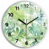 Nástenné hodiny okrúhle dekoratívne klasické kuchynské Zelené listy priemer 30 cm Nástenné hodiny okrúhle dekoratívne klasické kuchynské Zelené listy priemer 30 cm