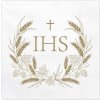 Servítky IHS, 33 x 33 cm, zlaté (1 ks / 12 ks) Servítky IHS, 33 x 33 cm, zlaté (1 ks / 12 ks)