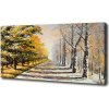 Moderný obraz canvas na ráme Jeseň vs zima 100x50 cm Moderný obraz canvas na ráme Jeseň vs zima 100x50 cm