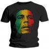 Bob Marley tričko Face čierne
