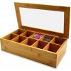 Perfect Home 12982 Bambusová krabička na čaj, Organizér na čaje s vekom 37x20,2x9 cm, hnedá Perfect Home 12982 Bambusová krabička na čaj, Organizér na čaje s vekom 37x20,2x9 cm, hnedá