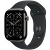 Apple Watch Series 11 Cellular 46 mm Bridlicový sivý titán s čiernym športovým remienkom S/M MFD14WF/A