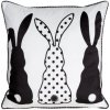 Obliečka na vankúš EASTER čierna / biela Obliečka na vankúš EASTER čierna / biela