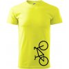 Bicykel na výšku - Klasické pánske tričko vyššej gramáže - 3XL ( Neonová žltá ) Bicykel na výšku - Klasické pánske tričko vyššej gramáže - 3XL ( Neonová žltá )