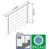 neuvedená Nerezové zábradlie na schody, 1500x1000mm, VS neuvedená Nerezové zábradlie na schody, 1500x1000mm, VS