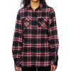 Burnside Dámska flanelová košeľa BU5210 Red Check L Burnside Dámska flanelová košeľa BU5210 Red Check L