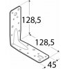 Domax KP9 úholník s prelisom 126x126x45x2,5 mm Domax KP9 úholník s prelisom 126x126x45x2,5 mm