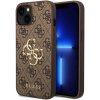Obal / kryt na Apple iPhone 15 hnedé - Guess PU 4G Metal Logo Obal / kryt na Apple iPhone 15 hnedé - Guess PU 4G Metal Logo