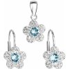 Súprava šperkov s kryštálmi Swarovski náušnice a prívesok modrý kvietok 39162.3 Súprava šperkov s kryštálmi Swarovski náušnice a prívesok modrý kvietok 39162.3