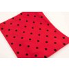 Bavlnené šatky s veľkými bodkami - viac farieb - rozmer 65 cm x 65 cm čierne bodky na červenej Bavlnené šatky s veľkými bodkami - viac farieb - rozmer 65 cm x 65 cm čierne bodky na červenej