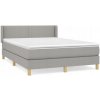 Boxspring posteľ s matracom bledosivý 140x190 cm látka Boxspring posteľ s matracom bledosivý 140x190 cm látka