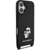 Karl Lagerfeld Saffiano Crossbody Popruh Metal Karl and Choupette Zadný Kryt pre iPhone 17 Black KLHCP17SSAKCPBK