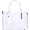 Mondo Italia Biela kožená kabelka do ruky 1364 Made in Italy Biela Mondo Italia Biela kožená kabelka do ruky 1364 Made in Italy Biela
