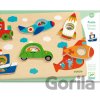 Drevené puzzle – Reliéfne puzzle – Dopravné prostriedky - Djeco Drevené puzzle – Reliéfne puzzle – Dopravné prostriedky - Djeco