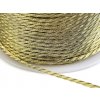 Točená šnúra Ø1,5 mm s kovovým vláknom zlatá 30m Točená šnúra Ø1,5 mm s kovovým vláknom zlatá 30m