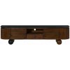 Bighome - FLORENZ TV stolík z masívneho mangového dreva, lakovaný tmavohnedý, 200x40x50 Bighome - FLORENZ TV stolík z masívneho mangového dreva, lakovaný tmavohnedý, 200x40x50