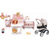Set domček pre bábiku trojkrídlový Large Doll´s Play Center Soft Baby Nurse Smoby a kočík Maxi&Cosi hlboký športový a prenosná postieľka Set domček pre bábiku trojkrídlový Large Doll´s Play Center Soft Baby Nurse Smoby a kočík Maxi&Cosi hlboký športový a prenosná postieľka