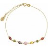Silvego Zlatý náramok Raisa s farebnými Brilliance Zirconia PRG0008BGY