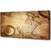 Foto obraz na plátne do obývačky Kompas na mape 100x50 cm Foto obraz na plátne do obývačky Kompas na mape 100x50 cm