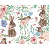 ZUTY Maľovanie podľa čísel KRÁLIKY A VTÁČKY V KVETINOVEJ KOMPOZÍCII Rámovanie vypnuté plátno na rám Rozmer 80 x 100 cm