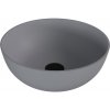 Umývadlo na dosku Polysan Banera 39x39 cm šedá matná mat bez prepadu 14337.31 Umývadlo na dosku Polysan Banera 39x39 cm šedá matná mat bez prepadu 14337.31
