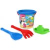 Súprava do piesku Wader 4 dielna modrá Súprava do piesku Wader 4 dielna modrá