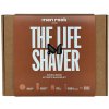 MenRock, The Life Shaver Sandalwood sada krém na holenie 100 ml + štetka na holenie + stojan na štetku + holiaci strojček + žiletky MenRock, The Life Shaver Sandalwood sada krém na holenie 100 ml + štetka na holenie + stojan na štetku + holiaci strojček + žiletky