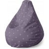 Sablio Sedací vak Pear Biele štvorce - 140 x 100 x 25 cm Sablio Sedací vak Pear Biele štvorce - 140 x 100 x 25 cm