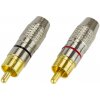 Profesionálny RCA kábel strieborný-pozlátený Profesionálny RCA kábel strieborný-pozlátený