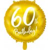 PartyDeco Fóliový balón 60tka zlatý PartyDeco Fóliový balón 60tka zlatý