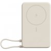 Xiaomi magnetická power banka 10000 mAh s integrovaným kabelem - béžová Xiaomi magnetická power banka 10000 mAh s integrovaným kabelem - béžová