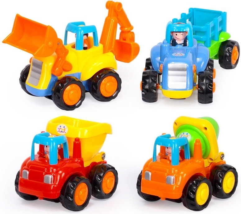 Huile Toys sada Traktor + bager + domiešavač + tatra