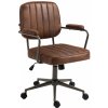 Design-Shop Kancelárska stolička Natrona v industriálnom štýle - koženka - Cognac antik Design-Shop Kancelárska stolička Natrona v industriálnom štýle - koženka - Cognac antik