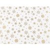 Baliaci papier vianočný sob, vločky, hviezdy 0,7x2 m - zlatá vločka Baliaci papier vianočný sob, vločky, hviezdy 0,7x2 m - zlatá vločka