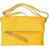 MADE IN ITALY Kožená kabelka 668 žltá Žltá MADE IN ITALY Kožená kabelka 668 žltá Žltá