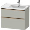 Duravit D-Neo skrinka 78.4x45.2x62.5 cm závesná kúpeľňová skrinka pod umývadlo sivá DE4358004070000 Duravit D-Neo skrinka 78.4x45.2x62.5 cm závesná kúpeľňová skrinka pod umývadlo sivá DE4358004070000