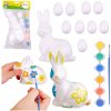 LEAN TOYS Veľkonočná sada na maľovanie so 6 farbami a štetcom – vajíčka a zajac LEAN TOYS Veľkonočná sada na maľovanie so 6 farbami a štetcom – vajíčka a zajac