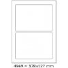 CDRmarket ETR01004969A4100 samolepiace etikety 178 x 127 mm, 2 etikety, A4, 100 listů, biela CDRmarket ETR01004969A4100 samolepiace etikety 178 x 127 mm, 2 etikety, A4, 100 listů, biela