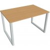 Hobis Pracovný stôl UNI O, 120x75,5x80 cm, buk/sivá Hobis Pracovný stôl UNI O, 120x75,5x80 cm, buk/sivá