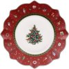 Villeroy & Boch Vianočný dezertný tanier Toy's delight červený