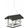 Trixie Natura Vonkajšie krmítko závesné salaš glazovaná borovica 36 × 25 × 25 cm čiernobiele