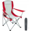 KING CAMP stolička s opierkami oceľová - červeno-šedá KING CAMP stolička s opierkami oceľová - červeno-šedá