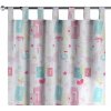 Dekoria Záves na pútkach, pastelové vzory na bielom podklade, Výpredaj, 141-51 Dekoria Záves na pútkach, pastelové vzory na bielom podklade, Výpredaj, 141-51