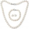 Tiniana Perlová souprava pravé říční perly Siv , náhrdelník, náramek a náušnice, krémová Tiniana Perlová souprava pravé říční perly Siv , náhrdelník, náramek a náušnice, krémová