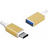 OTG kábel: USB Type-C zástrčka - USB zásuvka, 20 cm. OTG kábel: USB Type-C zástrčka - USB zásuvka, 20 cm.