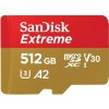Karta SanDisk micro SDXC 512GB Extreme (190 MB/s Class 10, UHS-I U3 V30) + adaptér SDSQXAV-512G-GN6MA Karta SanDisk micro SDXC 512GB Extreme (190 MB/s Class 10, UHS-I U3 V30) + adaptér SDSQXAV-512G-GN6MA
